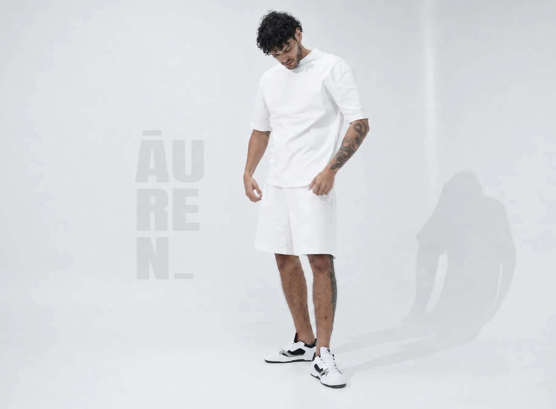 Conjunto blanco de algodón premium para hombre AUREN