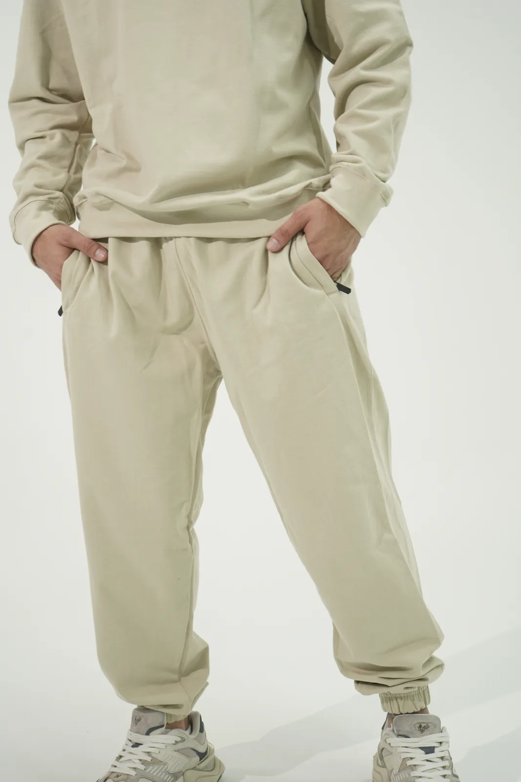 Sudadera Jogger Oversize en color Arena